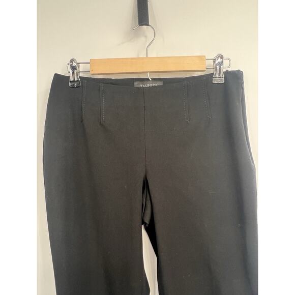 Talbots Black Bi-stretch Straight Leg Curvy Flat Front Pants Size 4P - Picture 3 of 5